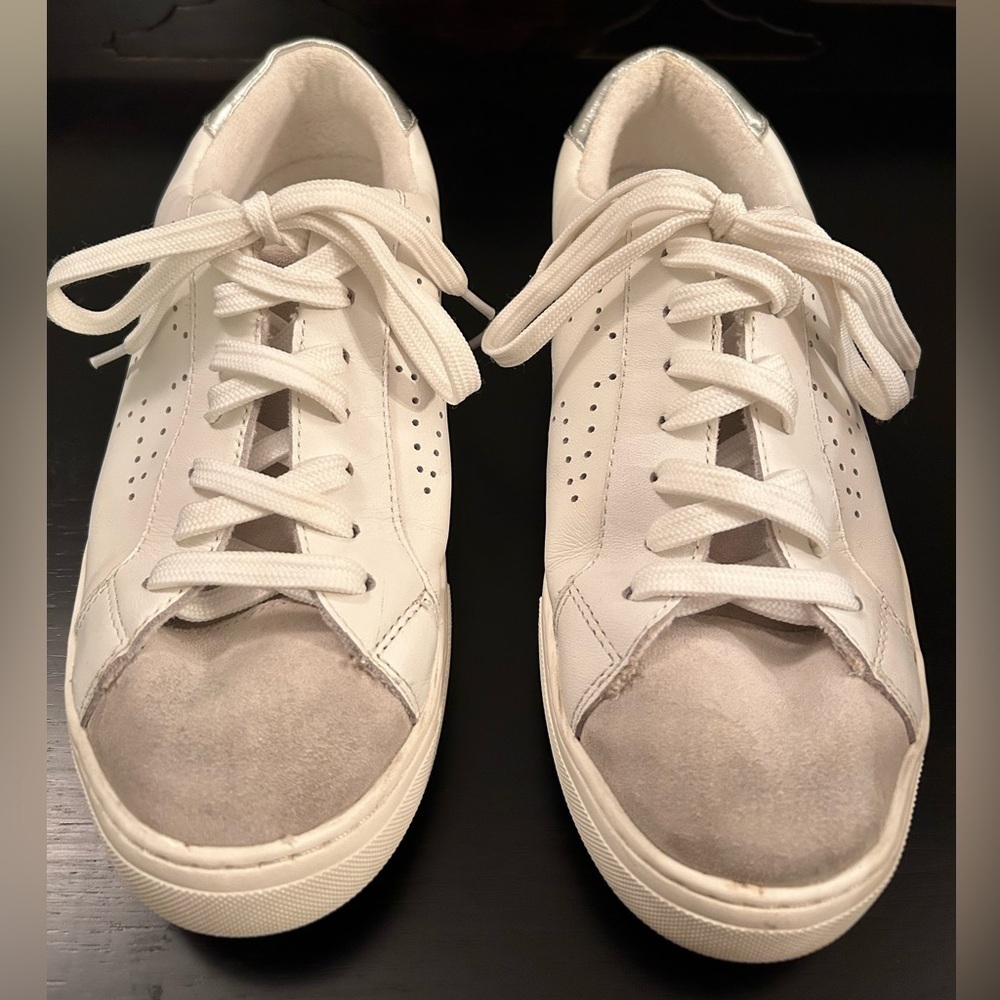 Steve Madden Rezume Sneakers, White Leather Upper Suede Accents Women's 9.5 - Picture 6 of 10